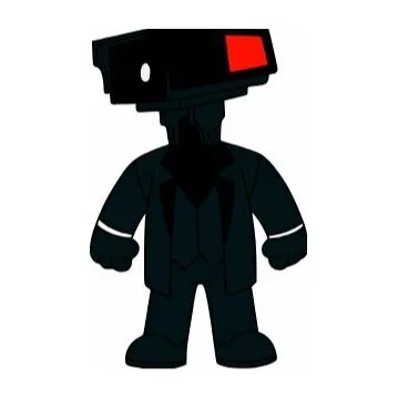 Цветной вариант раскраски спикермэн и камерамэн