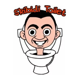 Цветной вариант раскраски скибиди туалет лого