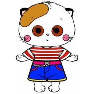 пример раскраски лили в шортиках и футболке басик