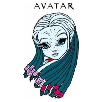 пример раскраски нейтири аватар