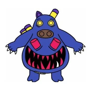 Цветной вариант раскраски зараженный шеф -повар пигстер банбан