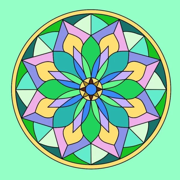 пример раскраски мандала бизнеса