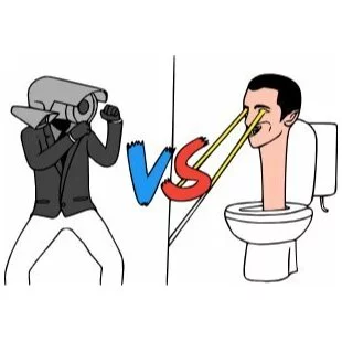 пример раскраски скибиди туалет vs камерамэн