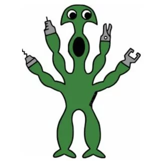 Цветной вариант раскраски банбан syringeon