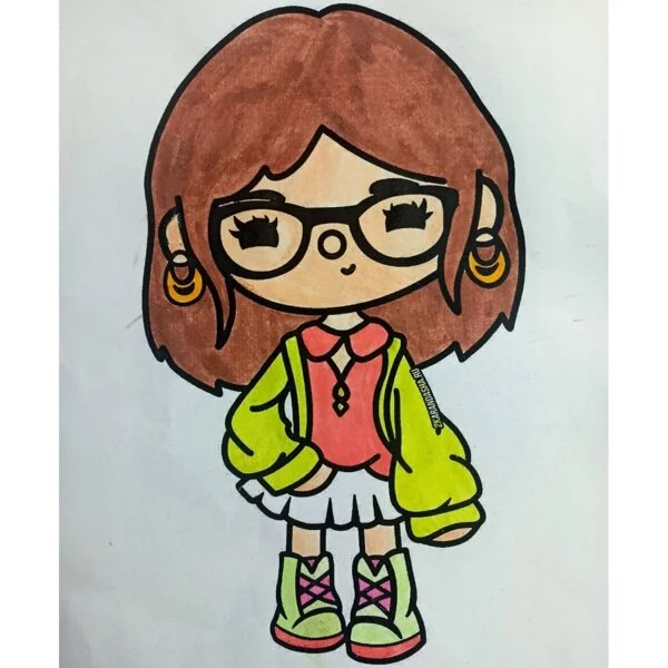 пример раскраски тока бока модница