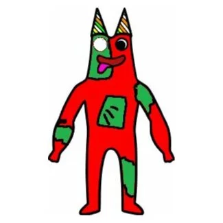 Цветной вариант раскраски банбан с языком