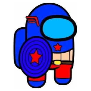 пример раскраски амонг ас капитан америка