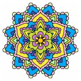 пример раскраски мандала опыт