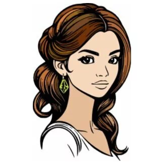 пример раскраски девушка с прической