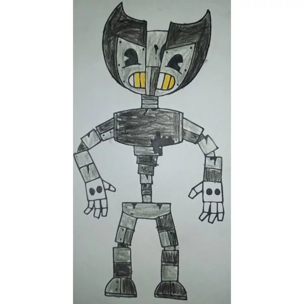 пример раскраски бенди опасный