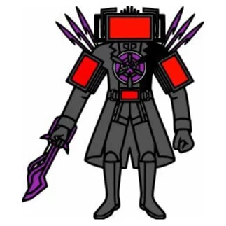 Цветной вариант раскраски скибиди титан тв-мен