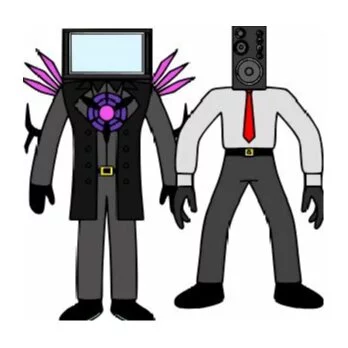 пример раскраски титан тв мэн и биг спикермэн